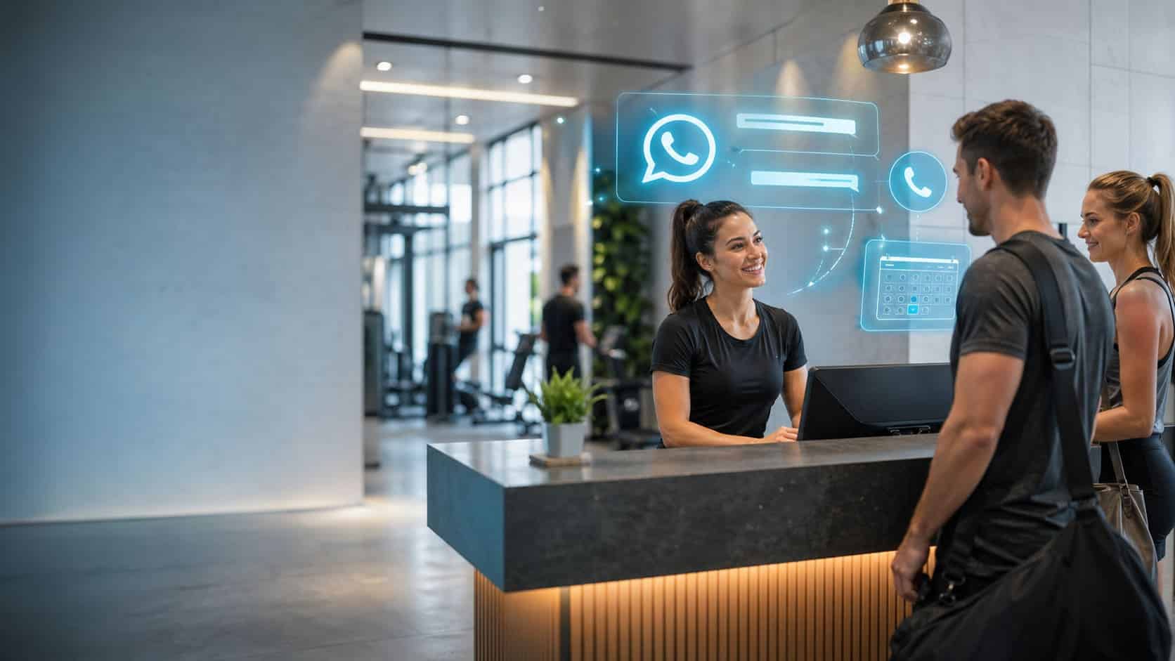Studio-Mitarbeiterin am Empfang als Symbol für den digitalen Mitarbeiter von 360°CHAT